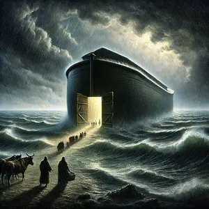 1. Herren sagde til Noah: Gå ind i arken med hele din familie, for jeg har set, at du er retfærdig for mig i denne generation.