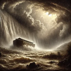 12. Og der faldt regn på jorden i fyrre dage og fyrre nætter.