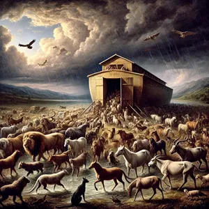 14. De og alle de vilde dyr efter deres art, alt kvæg efter deres art, alle krybdyr, der kryber på jorden efter deres art, og alle fugle efter deres art, alt, hvad der har vinger.